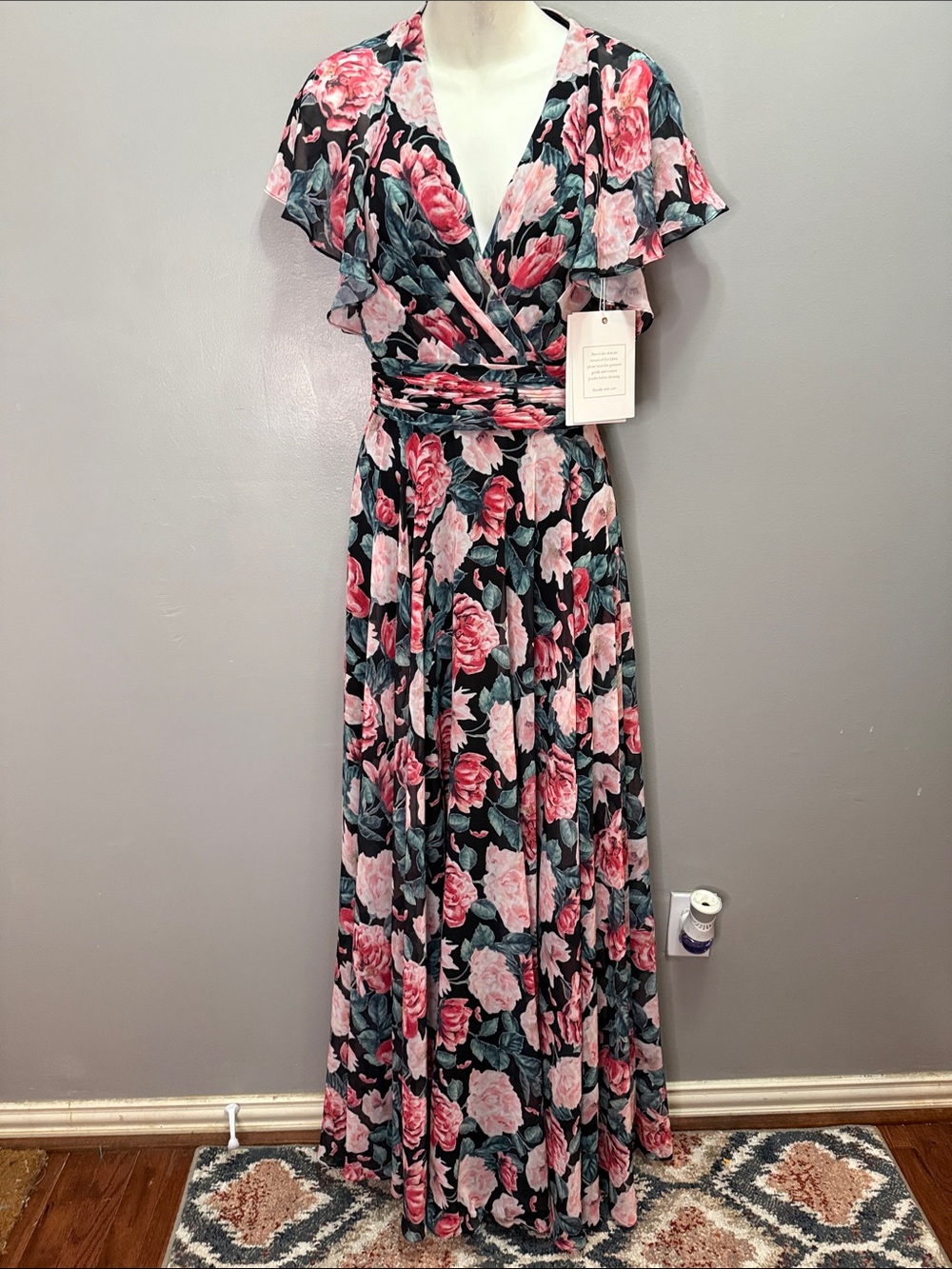 NWT MAC DUGGAL Floral Maxi Dress XS